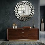 Zenvia Znv 40X40 cm Kırılmaz Pleksi Dekoratif Duvar Aynası - Modern Geometrik Tasarım 1. Sınıf Ayna Z - Renkli - 40 x 40 cm