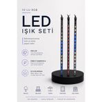 zenvias Mey İthalat® RGB LED Dış Ve İç Mekan Süsleme Işığı 10 Çubuklu Şerit znv2030
