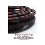 Zenwaya Store 1.5 Metre HDMI Kablo Örgü Sargılı Dayanıklı Full Hd Televizyon/monitör/tv HDMI Kablosu/uydu Alıcısı Uyumlu HDMI Kablosu - Option-1 - Ahşap