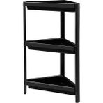 Zenwaya Store 3 Katlı Üçgen Köşe Rafı | Banyo, Mutfak ve Kiler Için Yer Tasarruflu Organizer | Çok Amaçlı Raf Ünitesi | 3 Farklı Renk Seçeneği | (33X71X33CM) (Siyah) - Option-1 - Acı Kahverengi