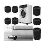 Zenwaya Store Beyaz Eşya Ayağı Çamaşır Makinesi Mobilya Titreşim Önleyici Kaydırmaz Yükseltici 4 Lü Set Siyah (3.5 Cm) - Option-1
