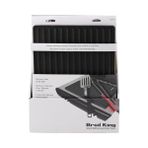 Zenwaya Store Broil 60009 Silikon Yan Raf Paspası, Siyah - Ahşap - Option-1