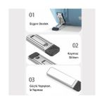 Zenwaya Store Cep Telefonu ve Dizüstü Bilgisayar Standı | Katlanabilir Ince Metal Braket | Taşınabilir, Ergonomik Laptop ve Telefon Standı | Masaüstü Çok Amaçlı Destek 1 Adet Ayak - 1 GB