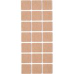Zenwaya Store Kahverengi 21 Adet Yapışkanlı, Masa, Koltuk Altı Parke Koruma Keçesi, Kare, 3 x 3 cm - Option-1 - Ahşap