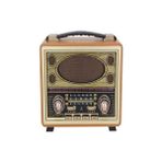 Zenwaya Store M-2027BT Gerçek Ahşap Eskitme Kaplama Radyo Fm Am Sw USB Tf Aux Destekli Bluetooth Hoparlör, Turuncu - 02Y-Yeşil - Option-1