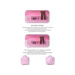 Zenwaya Store Yoyoso Su Geçirmez Makyaj Çantası Sert Kasa Kilitli Kozmetik Valizi Darbeye Dayanıklı Seyahat Çantası Organizer 30X23X16 cm Ayı Desenli Pembe - Option-1 - 001-Renkli