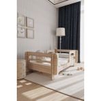 Zeo Wood Design Mdflam Modern Montessori Çocuk Yatak, Baza, Karyola 160*90 cm - Kahverengi - 80 x 140 cm