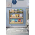 Zeo Wood Design Montessori 3 Raflı Çocuk Kitaplığı 80 x 80 cm - Safir Meşe - Renkli