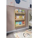zeo wood design Montessori 3 Raflı Çocuk Kitaplığı 80x60 cm - Safir Meşe