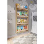 zeo wood design Montessori 4 Raflı Mdf Çocuk Kitaplığı 120*60 Cm - Sonoma