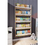 Zeo Wood Design Montessori 5 Raflı Mdf Çocuk Kitaplığı 154*80 cm - Beyaz