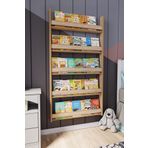 zeo wood design Montessori 5 Raflı Mdf Çocuk Kitaplığı 154*80 cm Sonoma Meşe