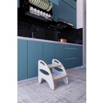 zeo wood design Montessori Çocuk Ve Yetişkin Basamak/tabure/yükseltici Beyaz