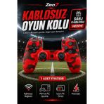 Zeo7 PS4 Kol Kablosuz Oyun Kolu Titreşimli Joystick Tablet Telefon PC Uyumlu