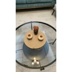 Zeora Home Yuvarlak Jüt Hasır Görünümlü Supla - Bohem Amerikan Servis ve Dekoratif Sunum Matı - 32 x 32 cm - Bej