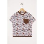 zepkids Aplike Cep Detaylı Kahverengi Renk Erkek Çocuk T-shirt