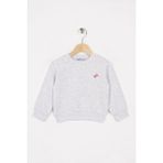 Zepkids Bisiklet Yaka Uzun Kol Kalp Nakışlı Şardonlu Kız Çocuk Karmelanj Renk Sweatshirt - Kar Melanj - 7 - 8 Yaş
