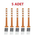 Zeplin 5 Adet Turuncu Renk Otopark Düzenleyici 100 cm Eco Delinatör Zeplin - 1 Parça