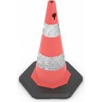 Zeplin 75 cm PVC Trafik Konisi | Ağırlıklı – Çift Reflektifli - -