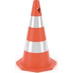 Zeplin 75 cm PVC Trafik Konisi Çift Reflektifli - -