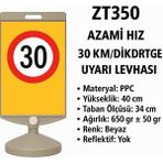 Zeplin Azami Hız 30 km/dikdörtgen Uyarı Levhası - yok