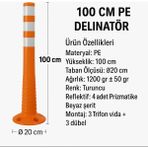 Zeplin Delinatör – Dört Reflektifli 100 cm Pe - yok