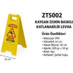 Zeplin Kaygan Zemin Baskılı Katlanabilir Levha - yok