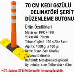 Zeplin Kedi Gözlü Delinatörlü Şerit Düzenleme Buton 70 cm - 70 CM TPU TURUNCU