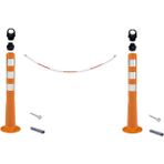 Zeplin Otopark Düzenleyici (2 Adet 75 Cm Delinatör + 3 Metre 8 mm Zincir)