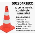 Zeplin Pe Trafik Konisi – Çift Reflektifli – 50 cm - yok