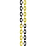 Zeplin Plastik Zincir - Şerit Çekme Zinciri Siyah Sarı 8mm x 25M