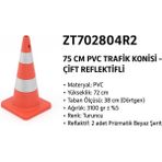 Zeplin Pvc Trafik Konisi | Çift Reflektifli– 75 cm - yok