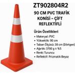 Zeplin Pvc Trafik Konisi – Çift Reflektifli – 90 cm - yok
