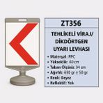 Zeplin Tehlikeli Viraj/dikdörtgen Uyarı Levhası - yok