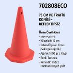 Zeplin Trafik Konisi | Reflektifsiz – 75 cm Pe - yok