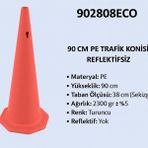 Zeplin Trafik Konisi | Reflektifsiz – 90 cm Pe - YOK