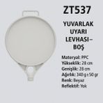 Zeplin Yuvarlak Uyarı Levhası (Boş) - yok