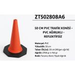 Zeplin ZT502808A6 – 50 cm Pvc Trafik Konisi – Ağırlıklı, Reflektifsiz - -