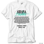 Zepplin Ariana Grande Dangerous Woman World Tour Beyaz Kadın T-shirt