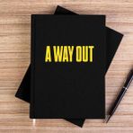 Zepplin Giyim A Way Out Text Siyah Çizgisiz Kanvas Defter Çizgisiz - 14x21 cm