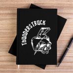 Zepplin Giyim Ac Dc Thunderstuck Skull Siyah Kanvas Defter Çizgisiz - 14x21 cm