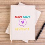 Zepplin Giyim Accept Adapt Advocate Çizgisiz Kanvas Defter Çizgisiz - Krem - 14x21 cm