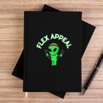 Zepplin Giyim Alien Lifting Siyah Çizgisiz Kanvas Defter Çizgisiz - 14x21 cm