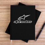 Zepplin Giyim Alpinestars Logo Text Siyah Çizgisiz Kanvas Defter Çizgisiz - 14x21 cm