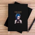 Zepplin Giyim Arcane Lol Siyah Çizgisiz Kanvas Defter Çizgisiz - 14x21 cm