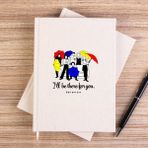 Zepplin Giyim Arkadaşlar I Will Be There For You Çizgisiz Kanvas Defter Çizgisiz - Krem - 14x21 cm
