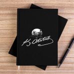 Zepplin Giyim Atatürk Kurtuluş Şavaşı Siyah Kanvas Defter Çizgisiz - 14x21 cm