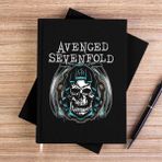 Zepplin Giyim Avenged Sevenfold Nightmare A7X Siyah Çizgisiz Kanvas Defter Çizgisiz - 14x21 cm