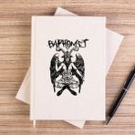 Zepplin Giyim Baphomet Mythological Figure Çizgisiz Kanvas Defter Çizgisiz - Krem - 14x21 cm