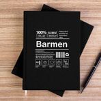 Zepplin Giyim Barmen Siyah Çizgisiz Kanvas Defter Çizgisiz - 14x21 cm